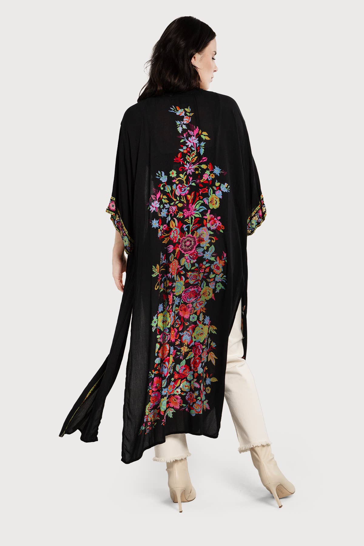 Secret Garden Duster Kimono: Ivory