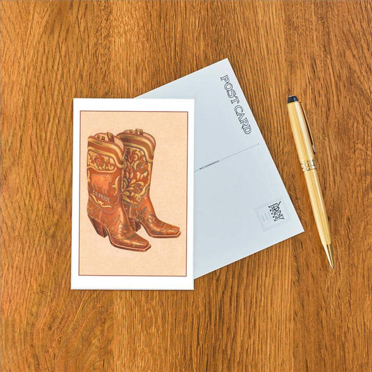 Postcard SH-28 Fancy Cowboy Boots