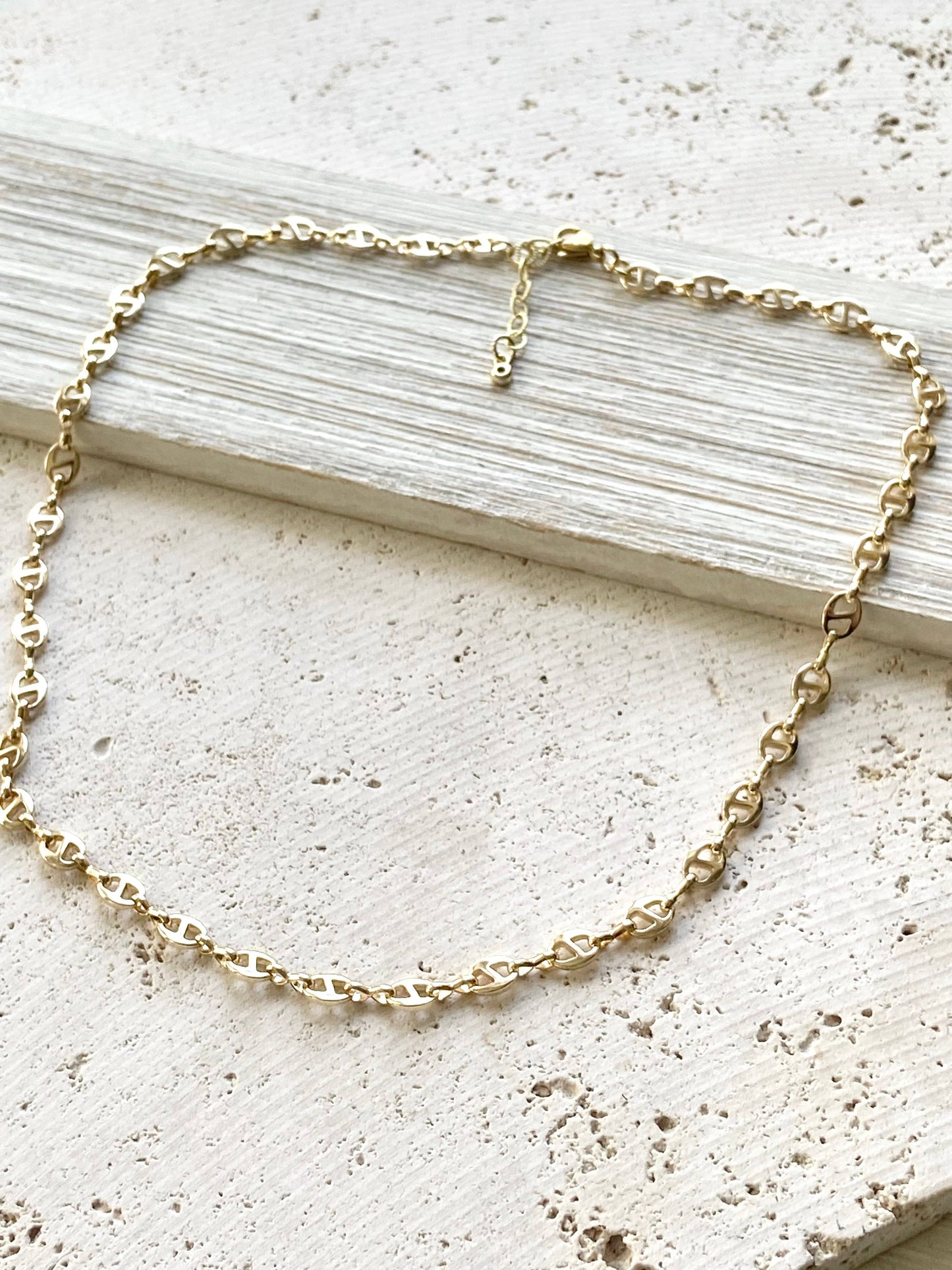 Layering necklace crystal bean chain : Dainty chain with tiny crystals
