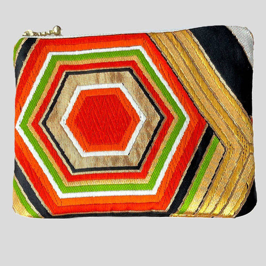 Japanese Kimono Silk Mini Pouches Vintage Kimono Kimono Pouch Zipper Pouch Kimono Fabric Kimono Accessories Handmade Pouch Vintage Kimono Upcycled Kimono Traditional Japanese Travel Pouch Colorful zipper pouch colorful travel pouch bag organizer