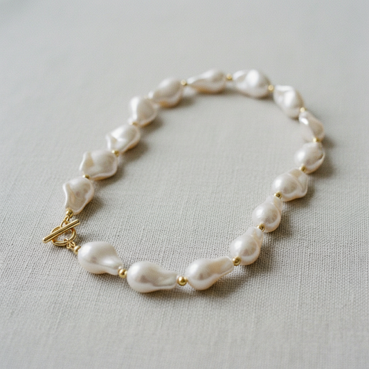 Baroque Pearl Necklace with OT Clasp