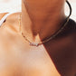 18K Gold PVD Stainless Steel  "Love" Paperclip Necklace: Gold