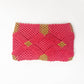 Handmade Macramé Clutch- Pink and Caramel