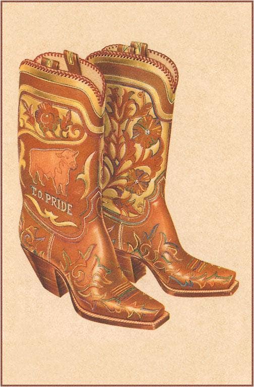 Postcard SH-28 Fancy Cowboy Boots