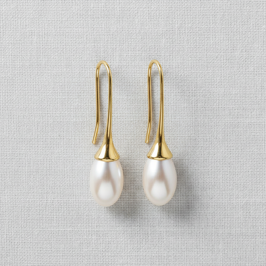 Vintage Pearl Teardrop Earrings