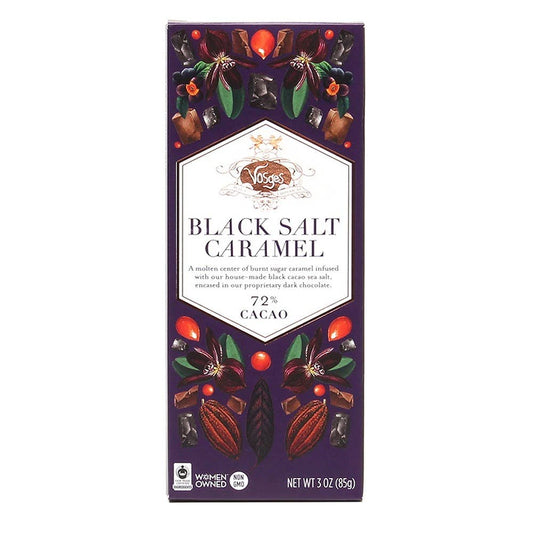 Dark Chocolate Bar w/ Black Salt & Caramel - Gourmet