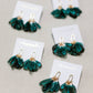 Peacock Feather Statement Tassel Earrings