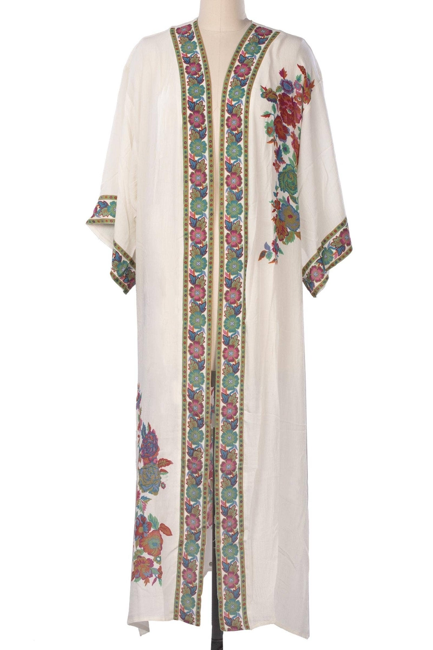 Secret Garden Duster Kimono: Ivory