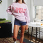 IT2389 'TIS THE SEASON & L'AMOUR' Lettering Sweater: Pink / S-M-L (2-2-2)