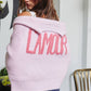 IT2389 'TIS THE SEASON & L'AMOUR' Lettering Sweater: Pink / S-M-L (2-2-2)