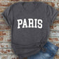 Paris, Unisex Round Neck Short Sleeve T-Shirt: L / Sand