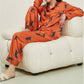 Leopard pattern loungewear 2-piece set of ice silk pajamas: Green / L