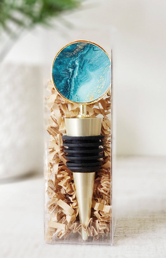 Sea Marble Luxe - Wine Stopper