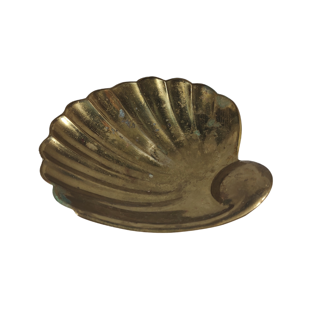 Brass Scallop Footed Dish