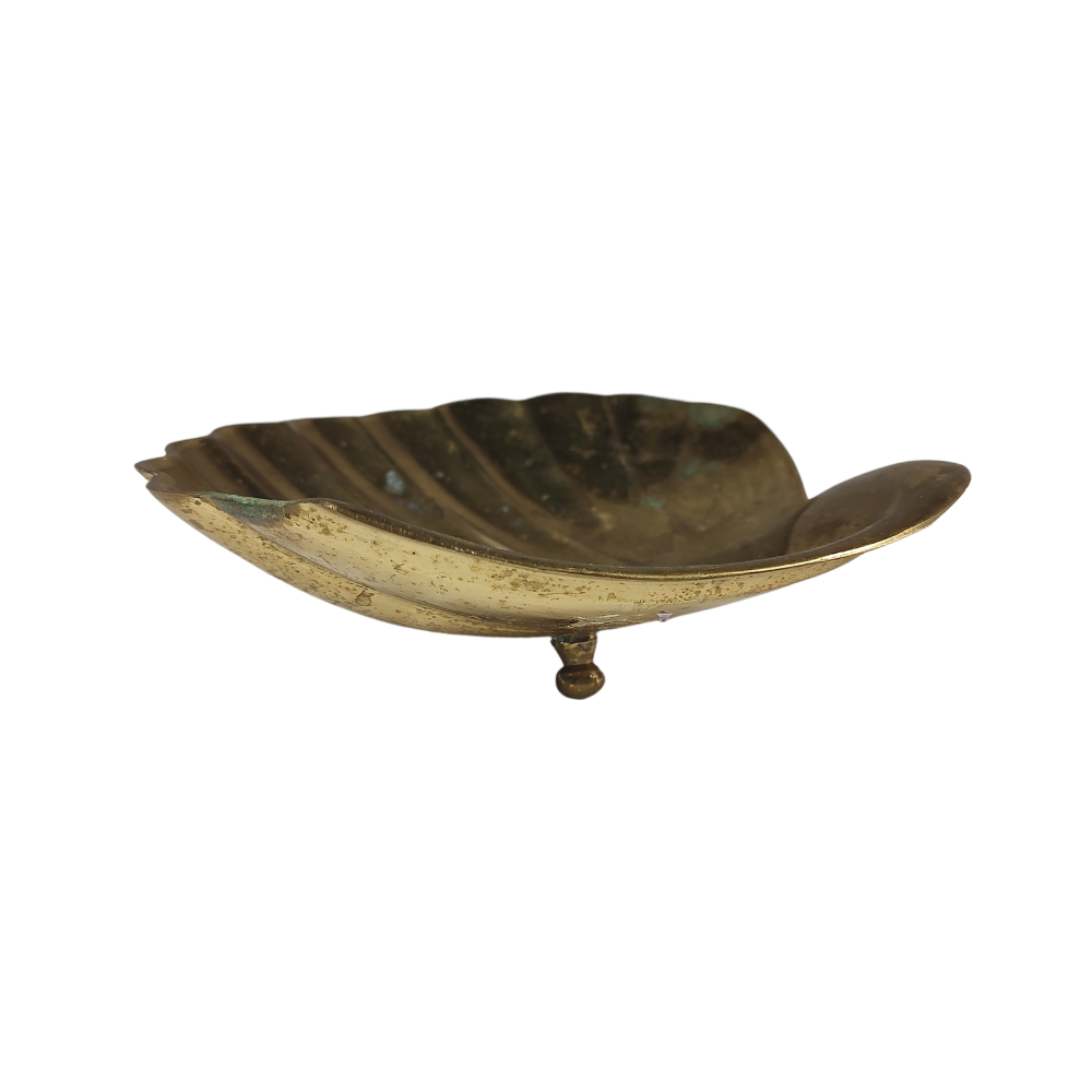 Brass Scallop Footed Dish