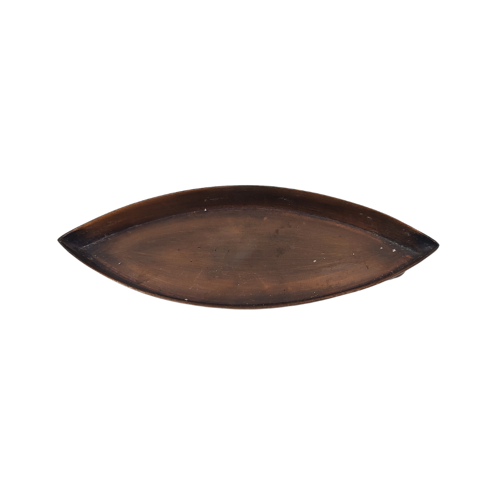 Metal Oval Footed Match Tray