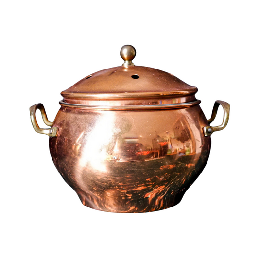 Aged Copper Incense Pot