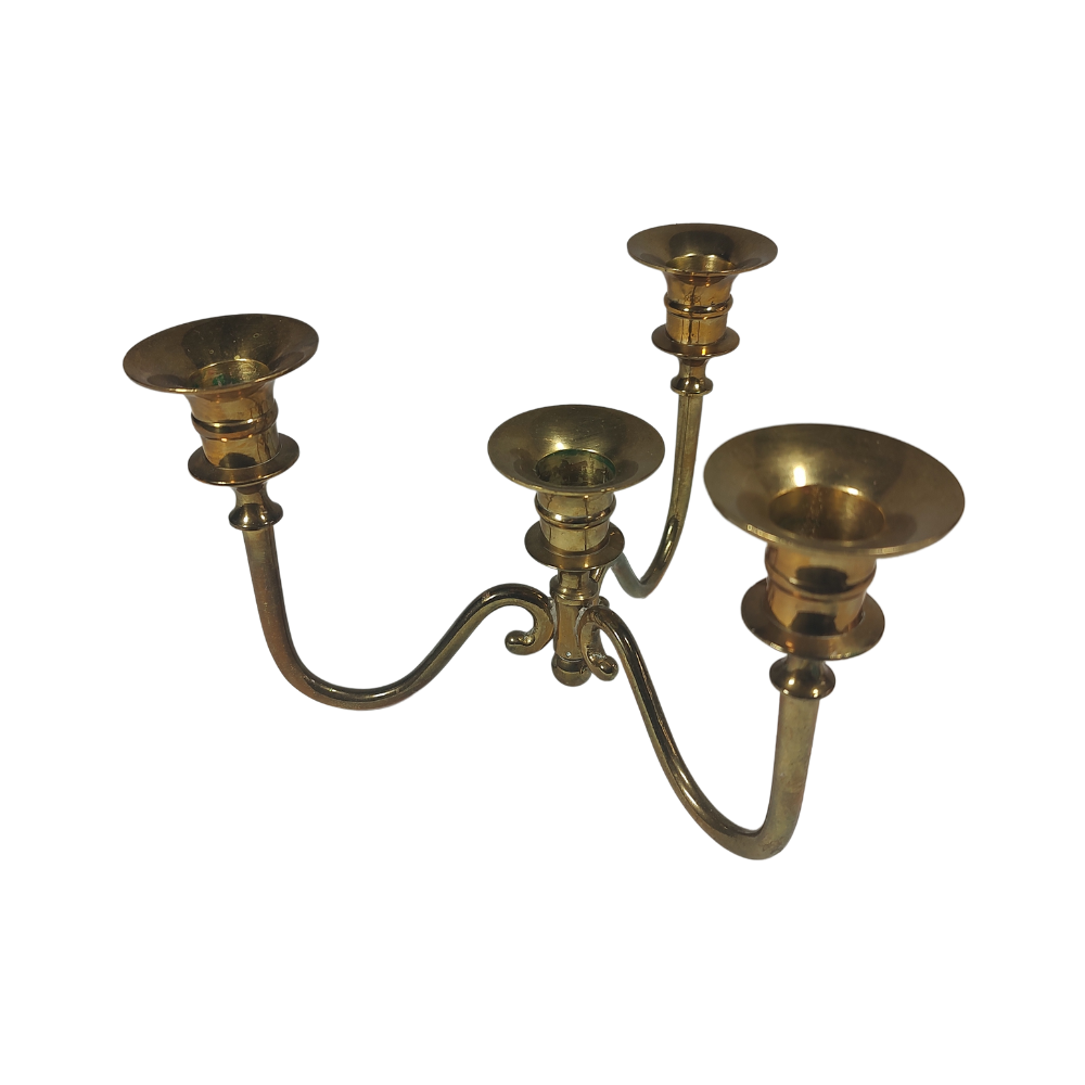 Solid Brass 4 Candle Table Top Holder