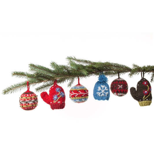 Christmas wool knit ornaments