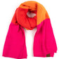 C.C Color Block Knit Scarf: Dark Orange
