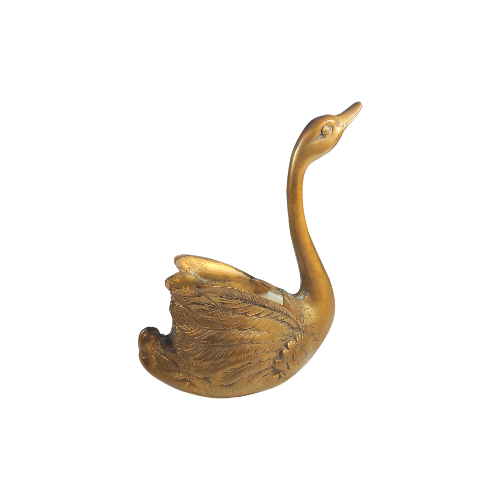 Artemis Large Swan Aged Brass