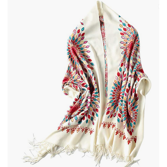 Buttery Embroidered Pashmina Wrap