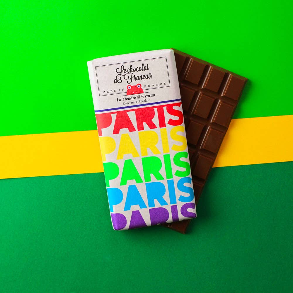 Milk Chocolate Bar, Paris Multicolor · 80g (2.82 oz)